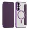 EIDERWOOD Samsung Galaxy S26 FE Flip Mobil Cover m. RFID Blokering og Kameralinsebeskyttelse - Lilla / Gennemsigtig