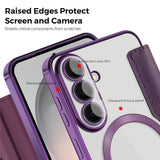 EIDERWOOD Samsung Galaxy S26 FE Flip Mobil Cover m. RFID Blokering og Kameralinsebeskyttelse - Lilla / Gennemsigtig