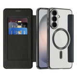 EIDERWOOD Samsung Galaxy S26 FE Flip Mobil Cover m. RFID Blokering og Kameralinsebeskyttelse - Sort / Gennemsigtig