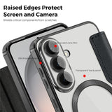 EIDERWOOD Samsung Galaxy S26 FE Flip Mobil Cover m. RFID Blokering og Kameralinsebeskyttelse - Sort / Gennemsigtig