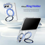 EIDERWOOD iPhone Fold Hybrid Cover med Ståfunktion - MagSafe Kompatibel - Gennemsigtig / Sort