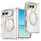 EIDERWOOD iPhone Fold Hybrid Cover med Ståfunktion - MagSafe Kompatibel - Gennemsigtig / Guld