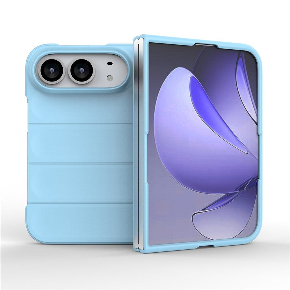 EIDERWOOD iPhone Fold Rugged Plast Mobil Cover - Lyseblå