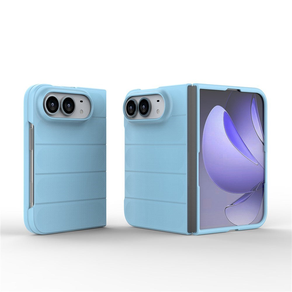 EIDERWOOD iPhone Fold Rugged Plast Mobil Cover - Lyseblå