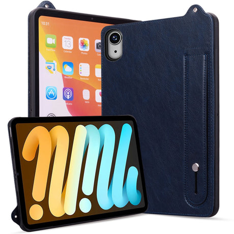 iPad Mini (2026) 8. Gen. EIDERWOOD Kunstlæder Bagside Cover m. Strop - Blå