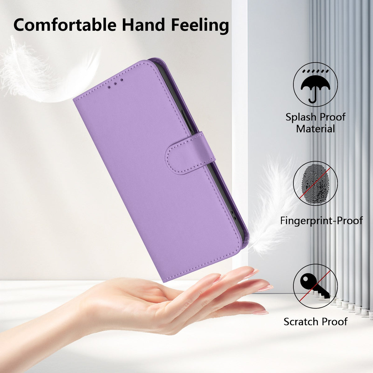 Xiaomi Redmi Note 17 Pro (5G) EIDERWOOD Kunstlæder Flip Cover m. Strop & Kortholder - Lilla