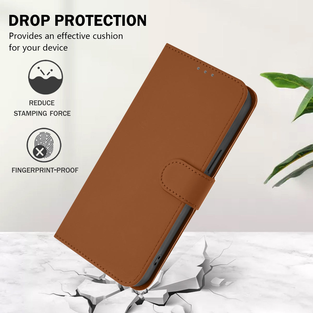 EIDERWOOD Xiaomi Redmi 17C (5G) Kunstlæder Flip Mobil Cover m. Strop - Brun