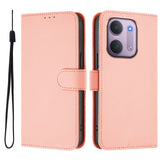 EIDERWOOD Xiaomi Redmi 17C (5G) Kunstlæder Flip Mobil Cover m. Strop - Lyserød