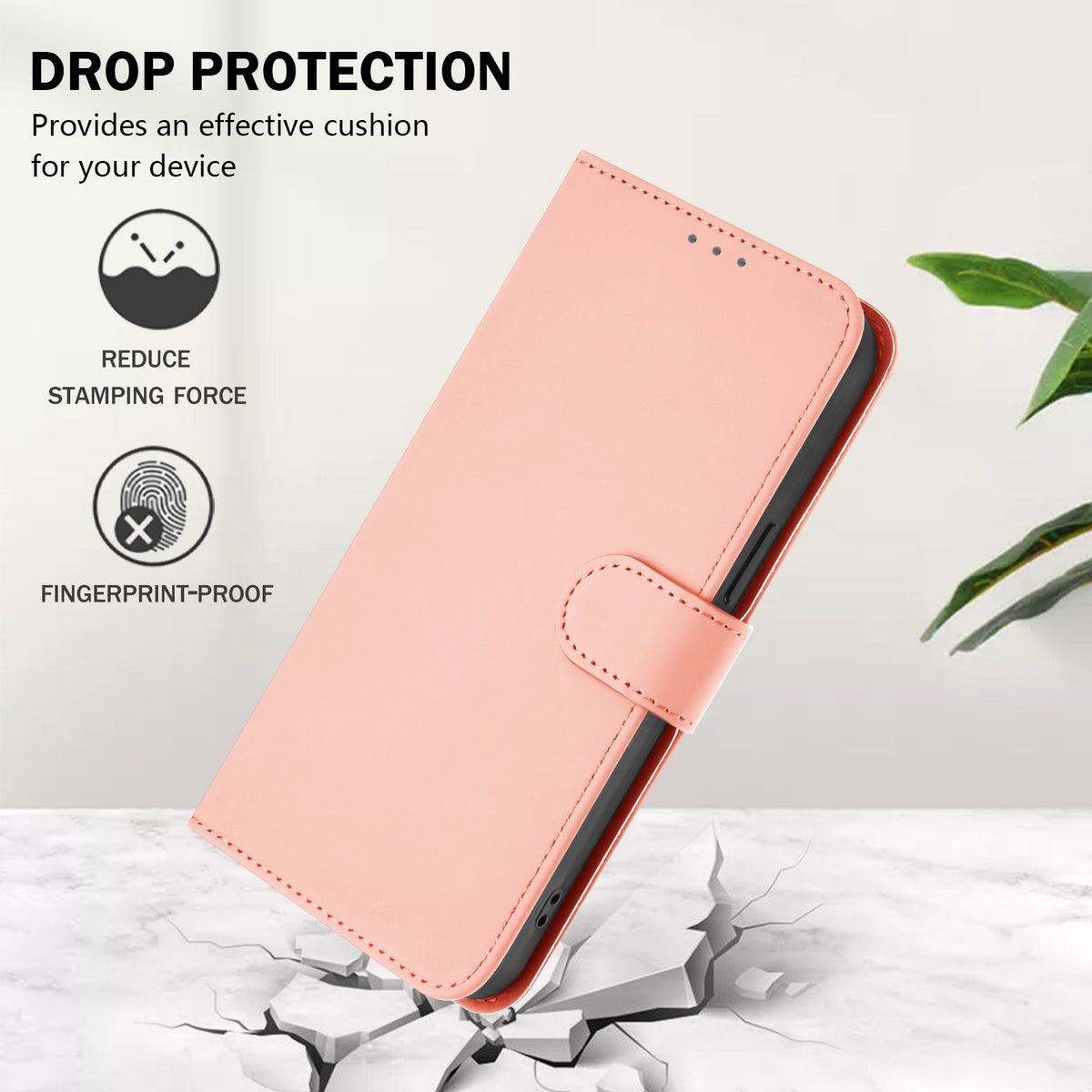 EIDERWOOD Xiaomi Redmi 17C (5G) Kunstlæder Flip Mobil Cover m. Strop - Lyserød