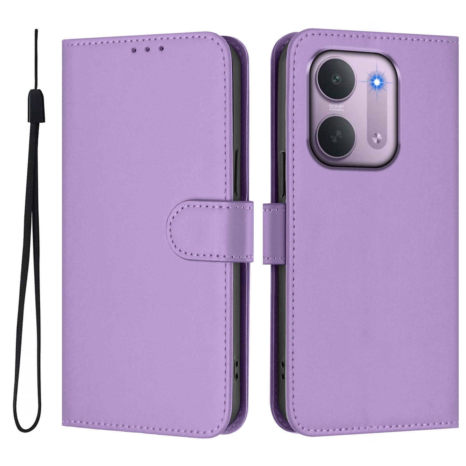 EIDERWOOD Xiaomi Redmi 17C (5G) Kunstlæder Flip Mobil Cover m. Strop - Lilla
