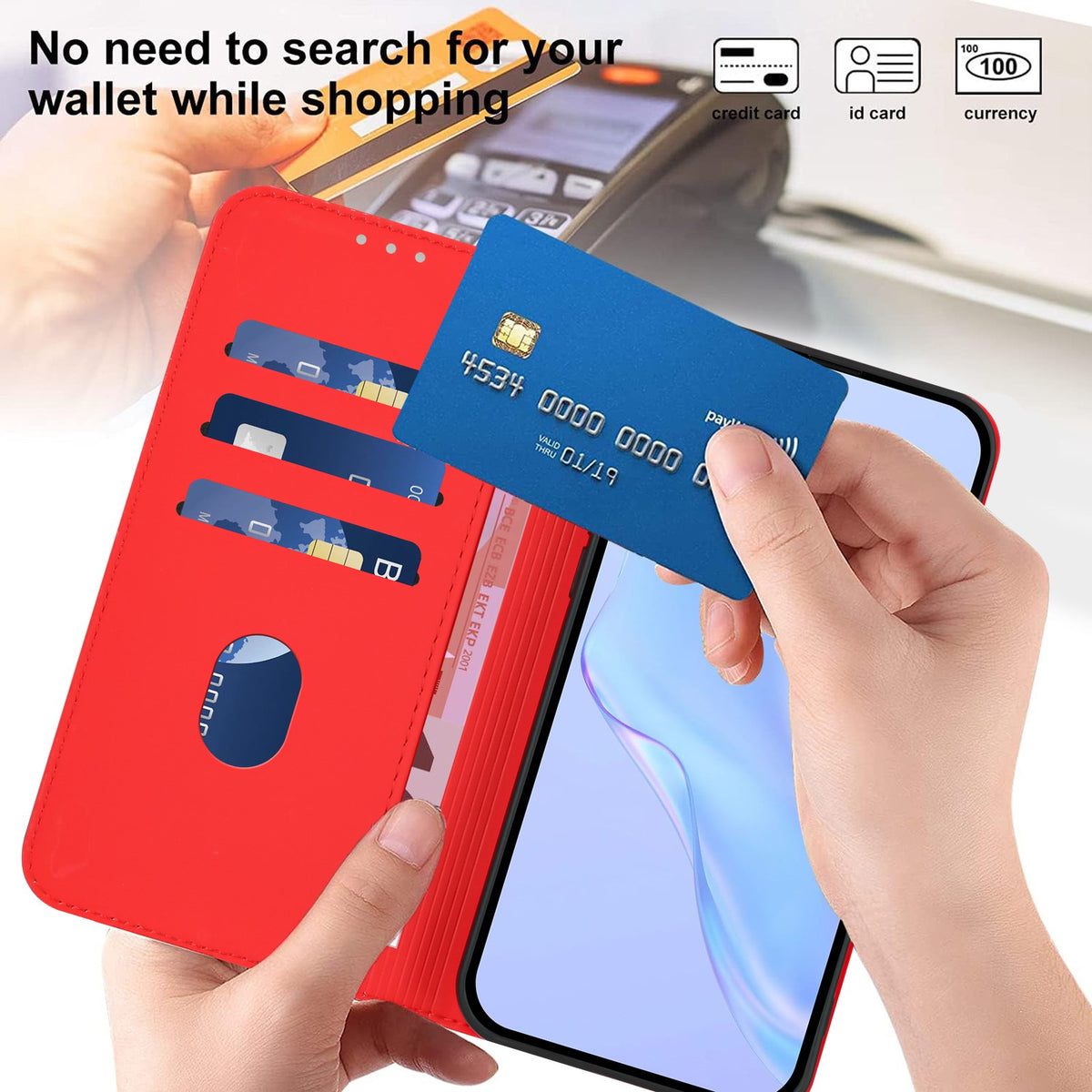 EIDERWOOD Xiaomi Redmi 17C (5G) Kunstlæder Flip Mobil Cover m. Strop - Rød