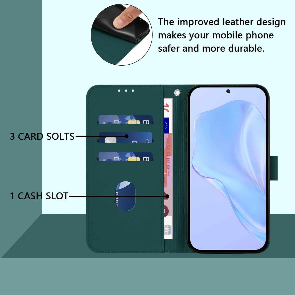 EIDERWOOD Xiaomi Redmi 17C (5G) Kunstlæder Flip Mobil Cover m. Strop - Grøn