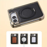 iPhone Duo EIDERWOOD Kunstlæder Cover m. Kickstand - MagSafe Kompatibel - Hvid