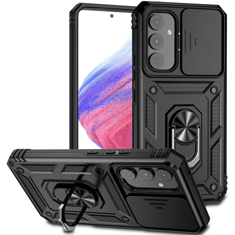 Samsung Galaxy A54 (5G) Craftsman Bakdeksel m. Kickstand &amp; Cam Slider - Svart