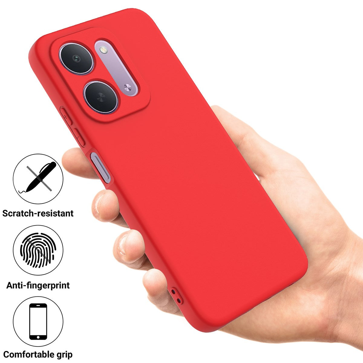 EIDERWOOD Xiaomi Redmi 17C (5G) Silikone Mobil Cover m. Strop - Rød
