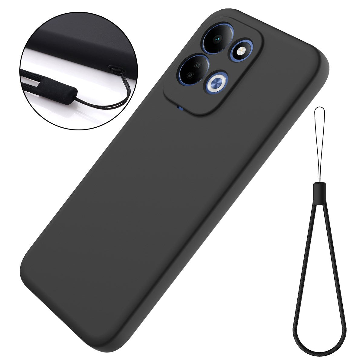 EIDERWOOD Xiaomi Redmi 17 (5G / 4G) Silikone Mobil Cover m. Strop - Sort
