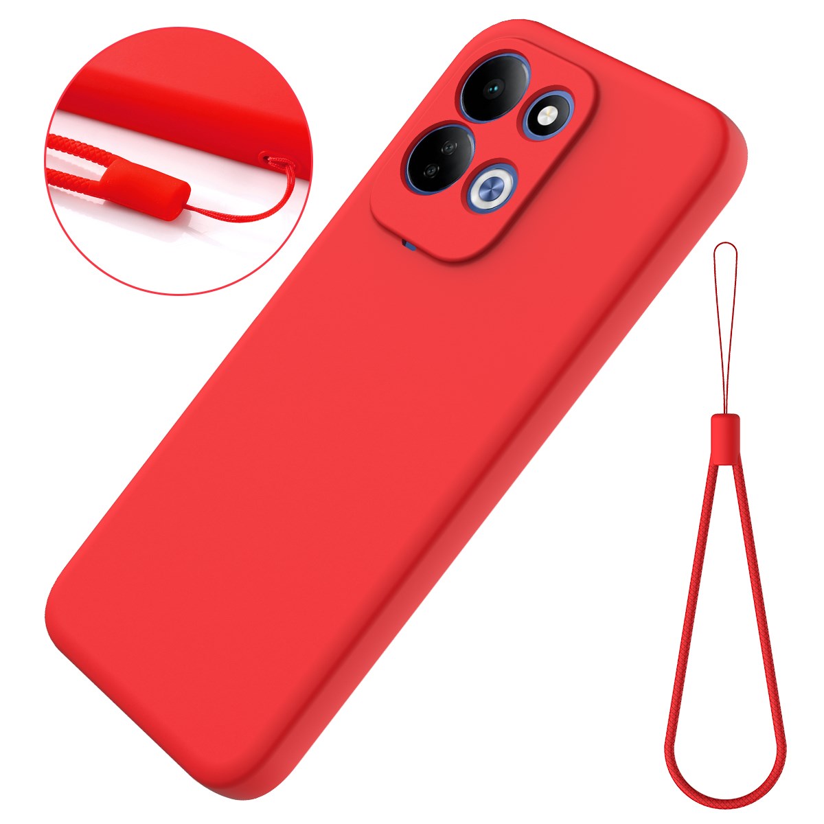 EIDERWOOD Xiaomi Redmi 17 (5G / 4G) Silikone Mobil Cover m. Strop - Rød