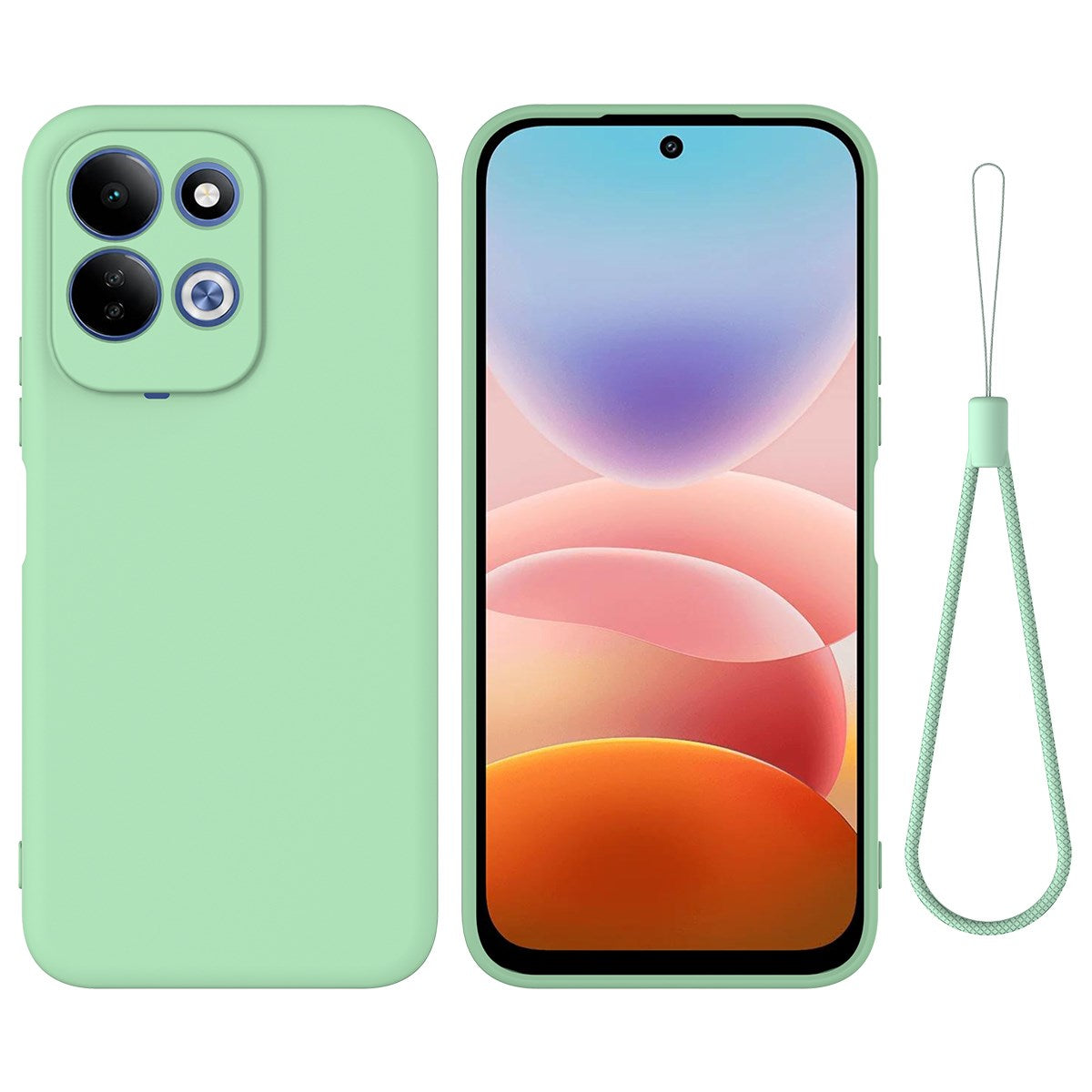 EIDERWOOD Xiaomi Redmi 17 (5G / 4G) Silikone Mobil Cover m. Strop - Grøn