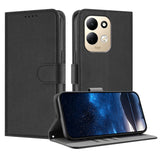 EIDERWOOD Xiaomi Redmi 17 (5G) / (4G) Kunstlæder Flip Mobil Cover med Kortholder og Ståfunktion - Sort