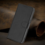 EIDERWOOD Xiaomi Redmi 17 (5G) / (4G) Kunstlæder Flip Mobil Cover med Kortholder og Ståfunktion - Sort