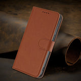 EIDERWOOD Xiaomi Redmi 17 (5G) / (4G) Kunstlæder Flip Mobil Cover med Kortholder og Ståfunktion - Brun