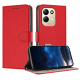EIDERWOOD Xiaomi Redmi 17 (5G) / (4G) Kunstlæder Flip Mobil Cover med Kortholder og Ståfunktion - Rød