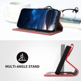 EIDERWOOD Xiaomi Redmi 17 (5G) / (4G) Kunstlæder Flip Mobil Cover med Kortholder og Ståfunktion - Rød