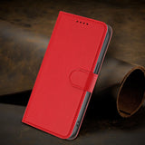 EIDERWOOD Xiaomi Redmi 17 (5G) / (4G) Kunstlæder Flip Mobil Cover med Kortholder og Ståfunktion - Rød
