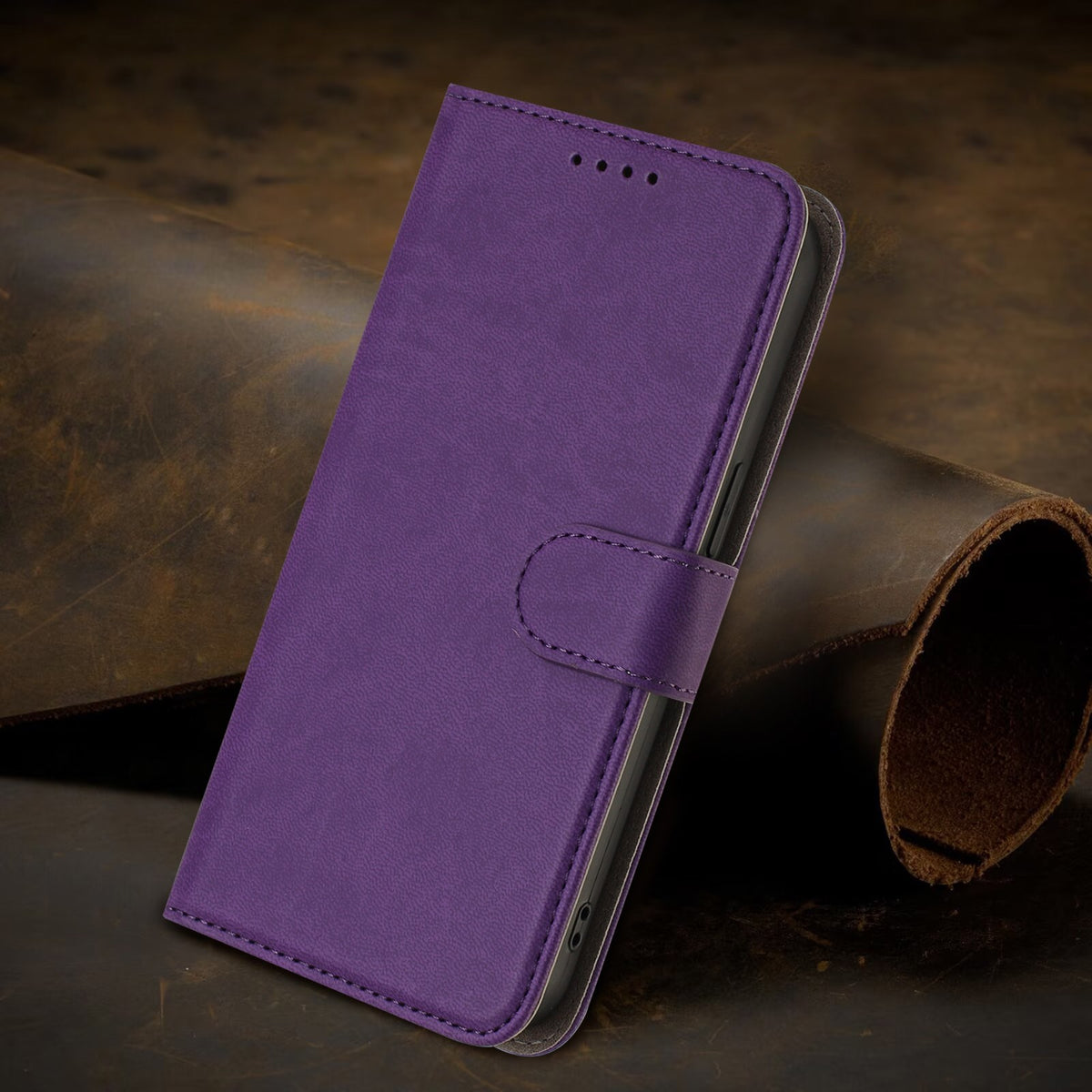 EIDERWOOD Xiaomi Redmi 17 (5G) / (4G) Kunstlæder Flip Mobil Cover med Kortholder og Ståfunktion - Lilla