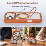 EIDERWOOD iPhone 18 Pro Max / 17 Pro Max Mobil Cover m. Skærmbeskyttelse og Kickstand - MagSafe Kompatibel - Orange / Gennemsigtig