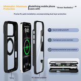 EIDERWOOD iPhone 18 Pro Max / 17 Pro Max Mobil Cover m. Skærmbeskyttelse og Kickstand - MagSafe Kompatibel - Sort /Gennemsigtig
