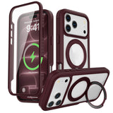 EIDERWOOD iPhone 18 Pro Max / 17 Pro Max Mobil Cover m. Skærmbeskyttelse og Kickstand - MagSafe Kompatibel - Rød / Gennemsigtig