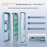 EIDERWOOD iPhone 18 Pro Max / 17 Pro Max Mobil Cover m. Skærmbeskyttelse og Kickstand - MagSafe Kompatibel - Blå / Gennemsigtig