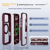 EIDERWOOD iPhone 18 Pro / 17 Pro Mobil Cover m. Skærmbeskyttelse og Kickstand - MagSafe Kompatibel - Rød / Gennemsigtig