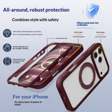 EIDERWOOD iPhone 18 Pro / 17 Pro Mobil Cover m. Skærmbeskyttelse og Kickstand - MagSafe Kompatibel - Rød / Gennemsigtig