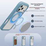 EIDERWOOD iPhone 18 Pro / 17 Pro Mobil Cover m. Skærmbeskyttelse og Kickstand - MagSafe Kompatibel - Blå / Gennemsigtig
