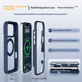 EIDERWOOD iPhone 18 Pro / 17 Pro Mobil Cover m. Skærmbeskyttelse og Kickstand - MagSafe Kompatibel - Blå / Gennemsigtig