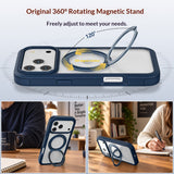 EIDERWOOD iPhone 18 Pro / 17 Pro Mobil Cover m. Skærmbeskyttelse og Kickstand - MagSafe Kompatibel - Blå / Gennemsigtig