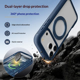 EIDERWOOD iPhone 18 Pro / 17 Pro Mobil Cover m. Skærmbeskyttelse og Kickstand - MagSafe Kompatibel - Blå / Gennemsigtig