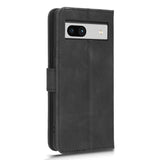 Google Pixel 7A Leather Flip Cover m. Kortholdere - Svart