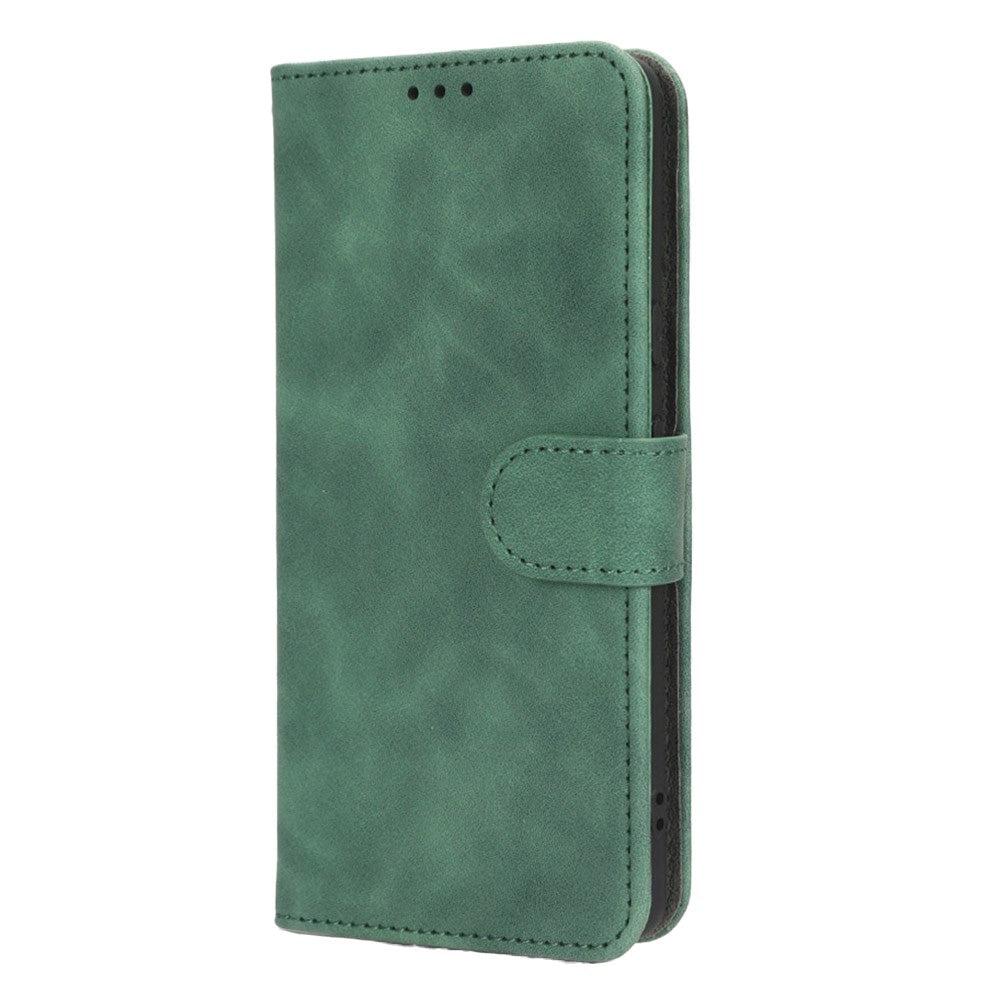 Google Pixel 7A Leather Flip Cover m. Kortholdere - Grønn