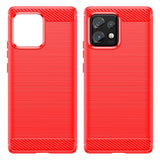 Motorola Edge 40 Pro børstet karbonfiber bakdeksel - rød