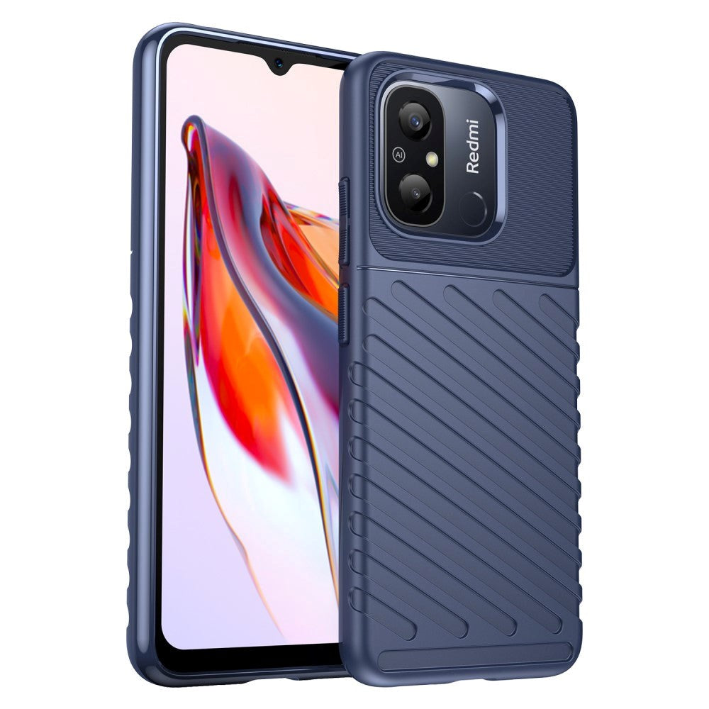 Xiaomi Redmi 12C Thunder Series Twill plastbakdeksel - blå