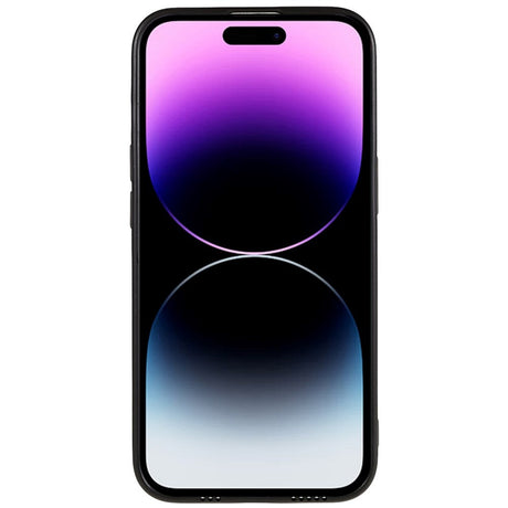 iPhone 14 Pro Max Skinndekket 3D plastbakdeksel m. Kameralinsebeskyttelse - svart