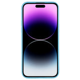 iPhone 14 Pro Skinndekket 3D plastbakdeksel m. Kameralinsebeskyttelse - blå