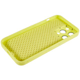 iPhone 14 Pro Skinndekket 3D plastbakdeksel m. Kameralinsebeskyttelse - gul