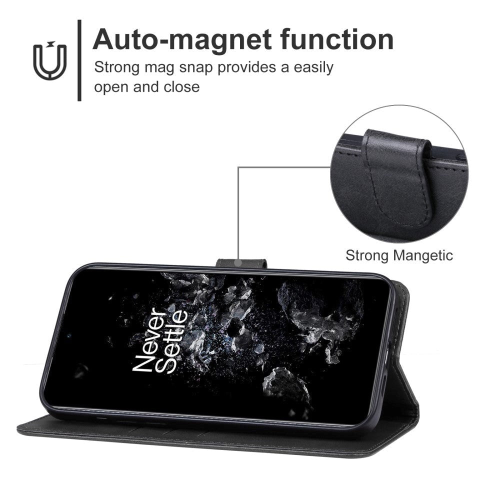 OnePlus 11 Flip Cover Læder m. Pung - Sort