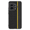 One Plus 11 TPU Carbon &amp; Faux Leather Cover - Svart / Gul
