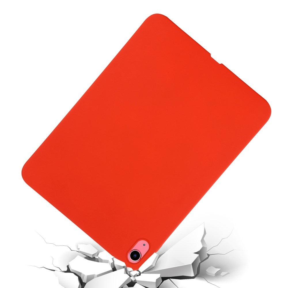 iPad 11" (2025) / iPad 10,9" (2024/2022) Støtsikkert bakdeksel i flytende silikon - rød