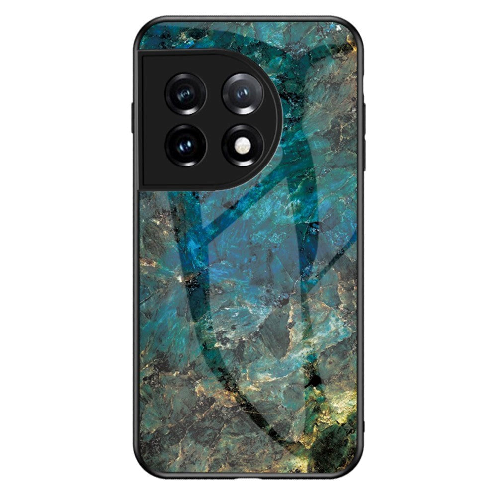 OnePlus 11 Bakdeksel m. Bakside av glass - Emerald Marble